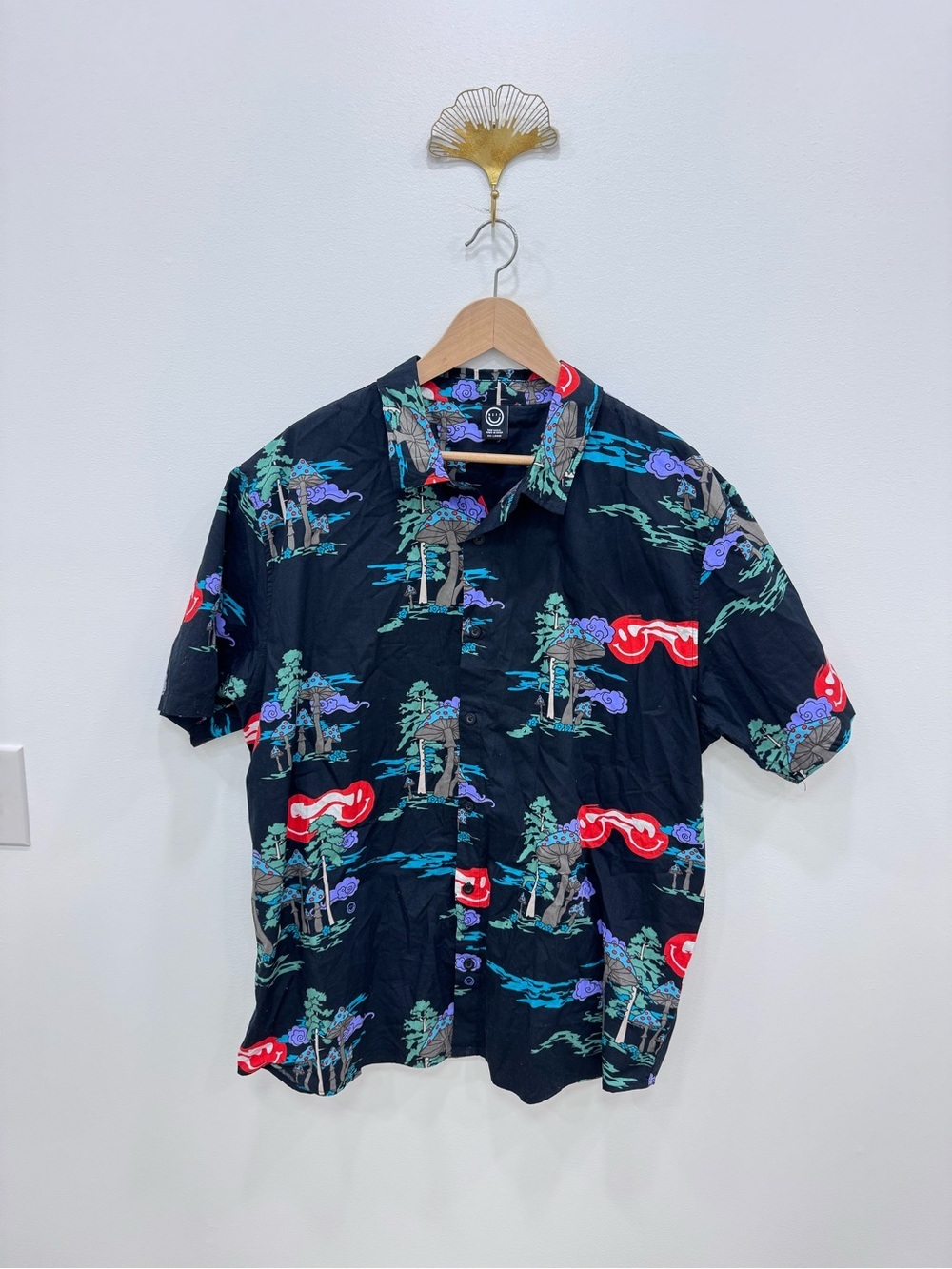 RARE Trippy Psychedelic Neff Mushroom Shirt XXL black